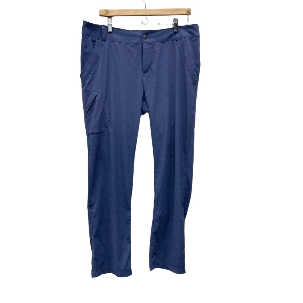 Marmot Womens Blue Lightweight Hiking Pants Snap Capri Length Pocketed XXL 14